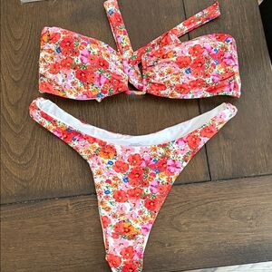 Monday Swimwear White and Multicolor Bikini